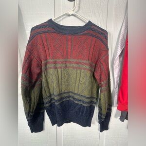 Saturdays Vintage Multicolored Mens Geometric Sweater Size Medium EUC
